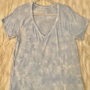 American Eagle Soft & Sexy Blue Tie-Dye Tee-M